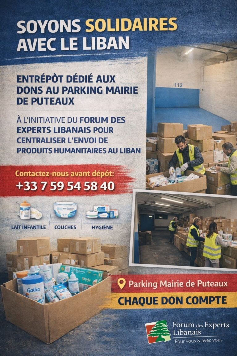 Mobilisation d’urgence pour le Liban Mobilisation d’urgence pour le Liban