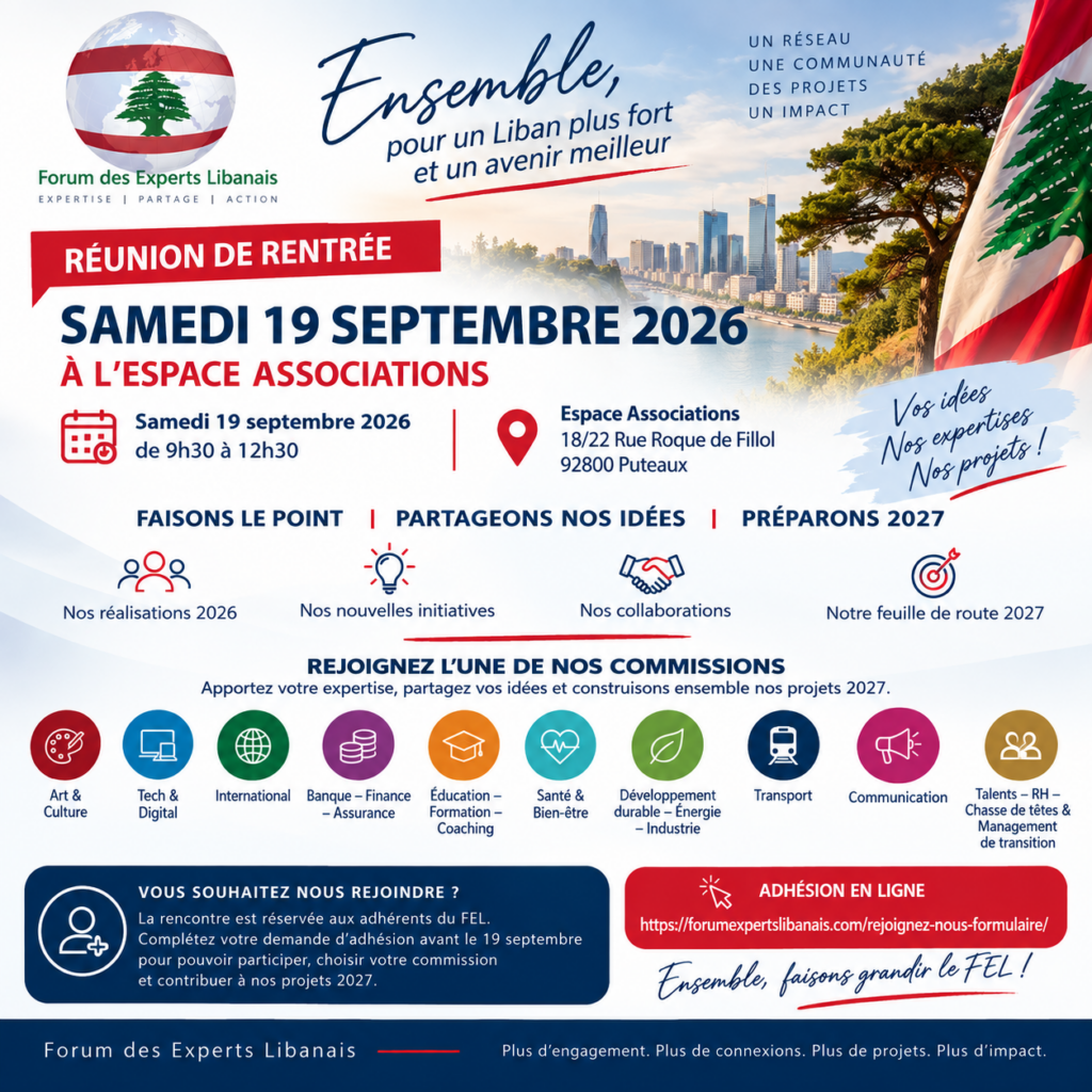 FEL – Forum des Experts Libanais | Prochain rendez-vous FEL – Forum des Experts Libanais | Prochain rendez-vous